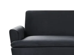 Sohvat<Beliani 3-Istuttava Vuodesohva Sametti Musta Vettre