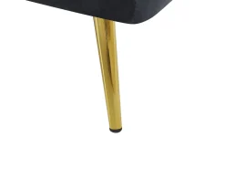 Sohvat<Beliani 3-Istuttava Vuodesohva Sametti Musta Vettre