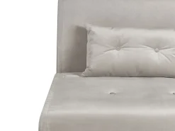 Sohvat<Beliani 1-Istuttava Vuodesohva Sametti Vaaleanharmaa Farris