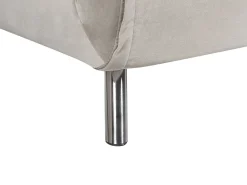 Sohvat<Beliani 1-Istuttava Vuodesohva Sametti Vaaleanharmaa Farris