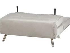 Sohvat<Beliani 1-Istuttava Vuodesohva Sametti Vaaleanharmaa Farris