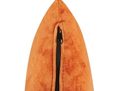 Sohvat<Beliani 3-Istuttava Vuodesohva Sametti Oranssi Lucan