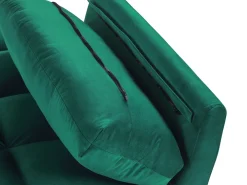 Cheap Beliani 3-Istuttava Vuodesohva Sametti Vihrea Asby