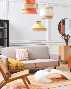 Shop Beliani 3-Istuttava Vuodesohva Sametti Beige Senja