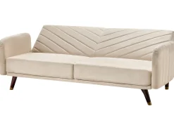 Shop Beliani 3-Istuttava Vuodesohva Sametti Beige Senja