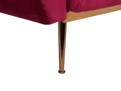 Sohvat<Beliani 3-Istuttava Vuodesohva Sametti Tummanpunainen Eina