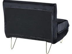 Store Beliani 1-Istuttava Vuodesohva Sametti Musta Vestfold