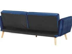 Cheap Beliani 2-Istuttava Vuodesohva Sametti Laivastonsininen Bardu