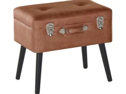 Sale Beliani Jakkara Keinonahka Säilytystila Kullanruskea 52 X 36 Cm Mallard