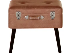 Sale Beliani Jakkara Keinonahka Säilytystila Kullanruskea 52 X 36 Cm Mallard