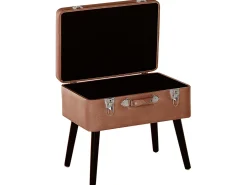 Sale Beliani Jakkara Keinonahka Säilytystila Kullanruskea 52 X 36 Cm Mallard