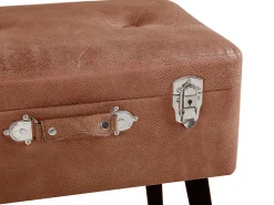 Sale Beliani Jakkara Keinonahka Säilytystila Kullanruskea 52 X 36 Cm Mallard