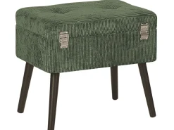 Fashion Beliani Jakkara Vakosametti Säilytystila Tummanvihrea 52 X 36 Cm Mallard