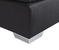 Sängyt<Beliani Jenkkisanky Kangas Musta 180 X 200 Cm President