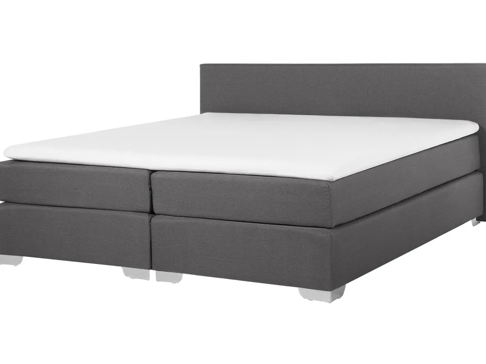 New Beliani Jenkkisanky Kangas Tummanharmaa 180 X 200 Cm President