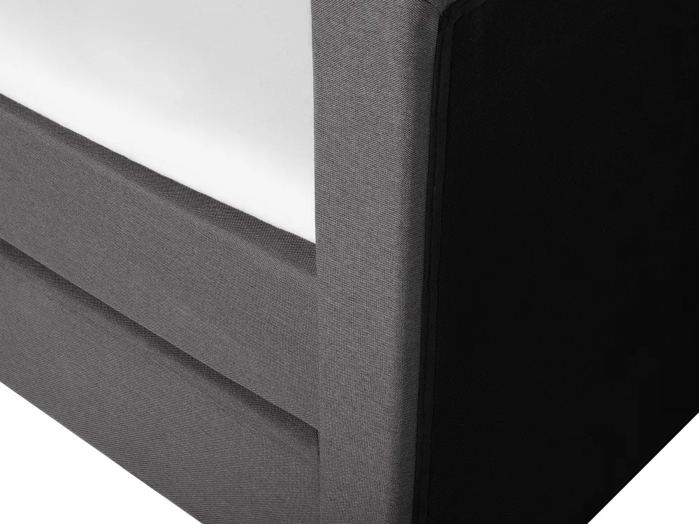 New Beliani Jenkkisanky Kangas Tummanharmaa 180 X 200 Cm President