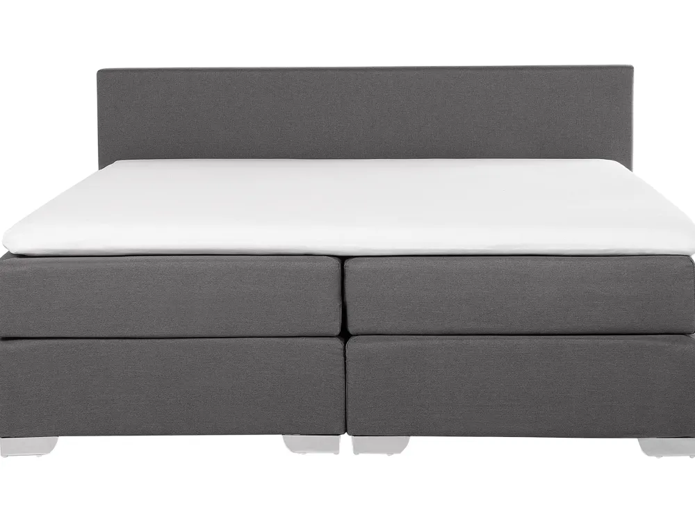 New Beliani Jenkkisanky Kangas Tummanharmaa 180 X 200 Cm President