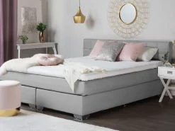 Online Beliani Jenkkisanky Kangas Vaaleanharmaa 140 X 200 Cm Admiral