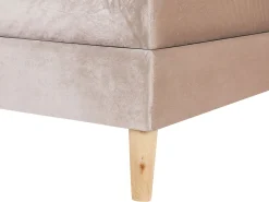 Sängyt<Beliani Jenkkisanky Sametti Beige 180 X 200 Cm Marquise