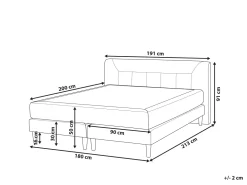 Sängyt<Beliani Jenkkisanky Sametti Beige 180 X 200 Cm Marquise