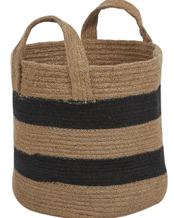 Säilytys<Beliani Juuttikori Beige/Musta 34 Cm 2 Kpl Gerede