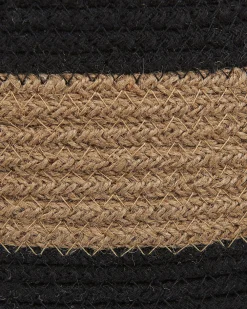 Säilytys<Beliani Juuttikori Beige/Musta 34 Cm 2 Kpl Gerede