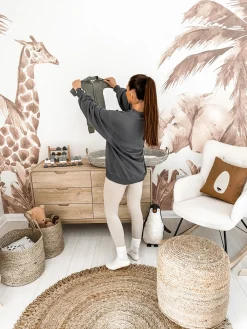 Lastenhuone<Beliani Juuttikori Hiekanruskea 2 Kpl Kaella