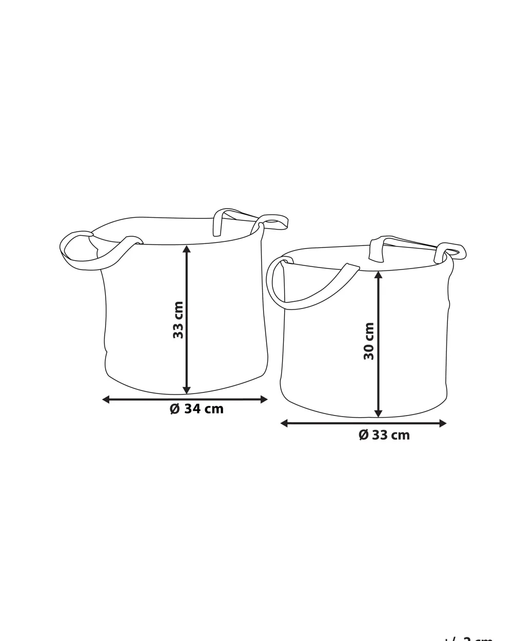 Lastenhuone<Beliani Juuttikori Hiekanruskea 2 Kpl Kaella