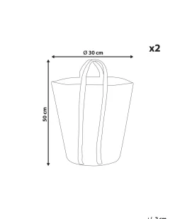 Clearance Beliani Juuttikori Luonnonvari 30 Cm 2 Kpl Ornach