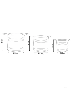 Best Sale Beliani Juuttikori Luonnonvari/Beige 3 Kpl Zhob