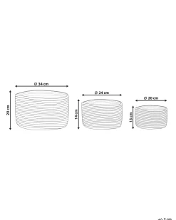 Säilytys<Beliani Juuttikori Luonnonvari/Beige 3 Kpl Kahu