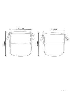 Best Beliani Juuttikori Luonnonvari/Valkoinen 2 Kpl Bellpat