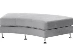 Outlet Beliani Kaareva Vaaleanharmaa 7-Istuttava Samettisohva Rotunde