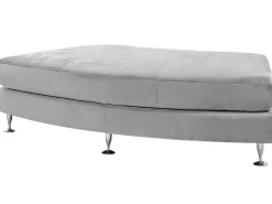 Outlet Beliani Kaareva Vaaleanharmaa 7-Istuttava Samettisohva Rotunde