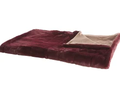 Tekstiilit<Beliani Kaksipuolinen Viininpunainen Huopa 180 X 220 Cm Tantan