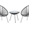 Best Beliani Kalustesetti Musta Poyta Ja 2 Tuolia Acapulco Ii