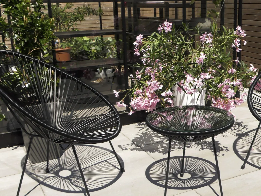 Best Beliani Kalustesetti Musta Poyta Ja 2 Tuolia Acapulco Ii