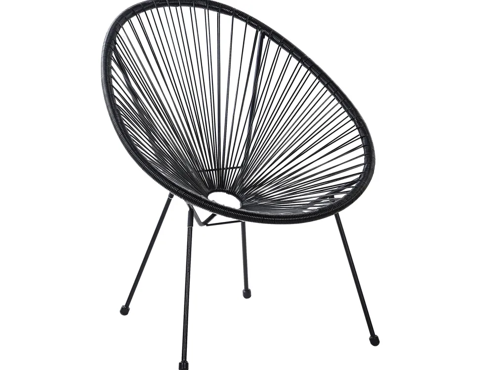 Best Beliani Kalustesetti Musta Poyta Ja 2 Tuolia Acapulco Ii