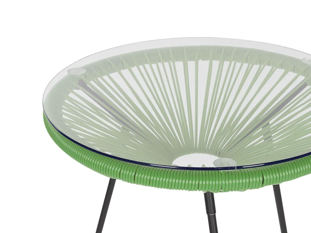 Best Sale Beliani Kalustesetti Vihrea Poyta Ja 2 Tuolia Acapulco Ii