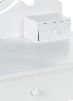 Säilytys<Beliani Kampauspoyta 3 Laatikkoa Peili Jakkara Valkoinen Astre