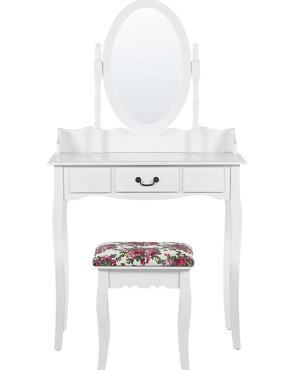 Säilytys<Beliani Kampauspoyta Laatikko Peili Jakkara Valkoinen Soleil