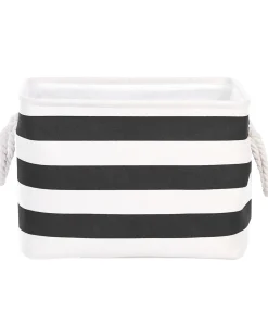 Säilytys<Beliani Kangaskori Musta/Valkoinen 3 Kpl Darqab