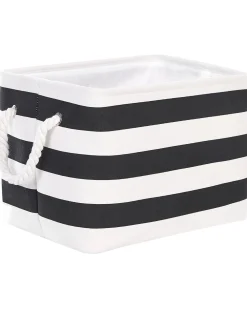 Säilytys<Beliani Kangaskori Musta/Valkoinen 3 Kpl Darqab