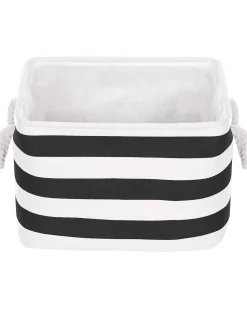 Säilytys<Beliani Kangaskori Musta/Valkoinen 3 Kpl Darqab