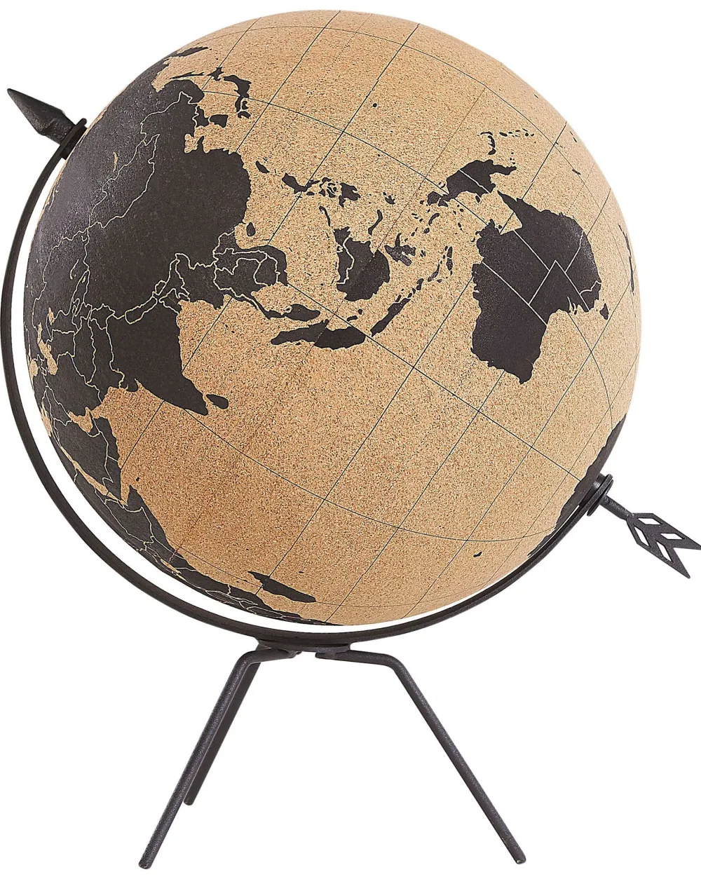 Lastenhuone<Beliani Karttapallo Ruskea/Musta 35 Cm Battuta