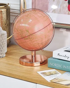 Fashion Beliani Karttapallo Ruusukulta/Vaaleanpunainen 28 Cm Cabot