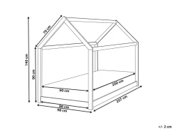 Sängyt<Beliani Katossanky Mantypuu Valkoinen 90 X 200 Cm Tosse