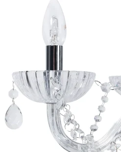 Hot Beliani Kattokruunu 5 Polttimoa Metalli Hopea Locone