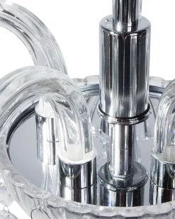 Hot Beliani Kattokruunu 5 Polttimoa Metalli Hopea Locone