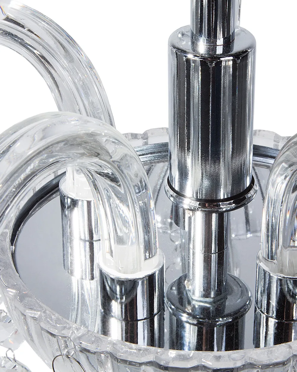 Hot Beliani Kattokruunu 5 Polttimoa Metalli Hopea Locone